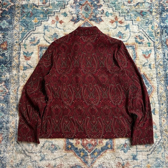 Vintage Tradition Paisley Zip-up Light Jacket Large - Picture 2 of 4